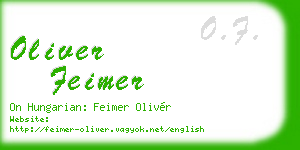 oliver feimer business card